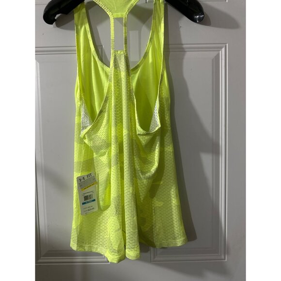 Under Armour Womens HeatGear Loose Fit Running Tank Top Neon Yellow XL - Picture 4 of 6